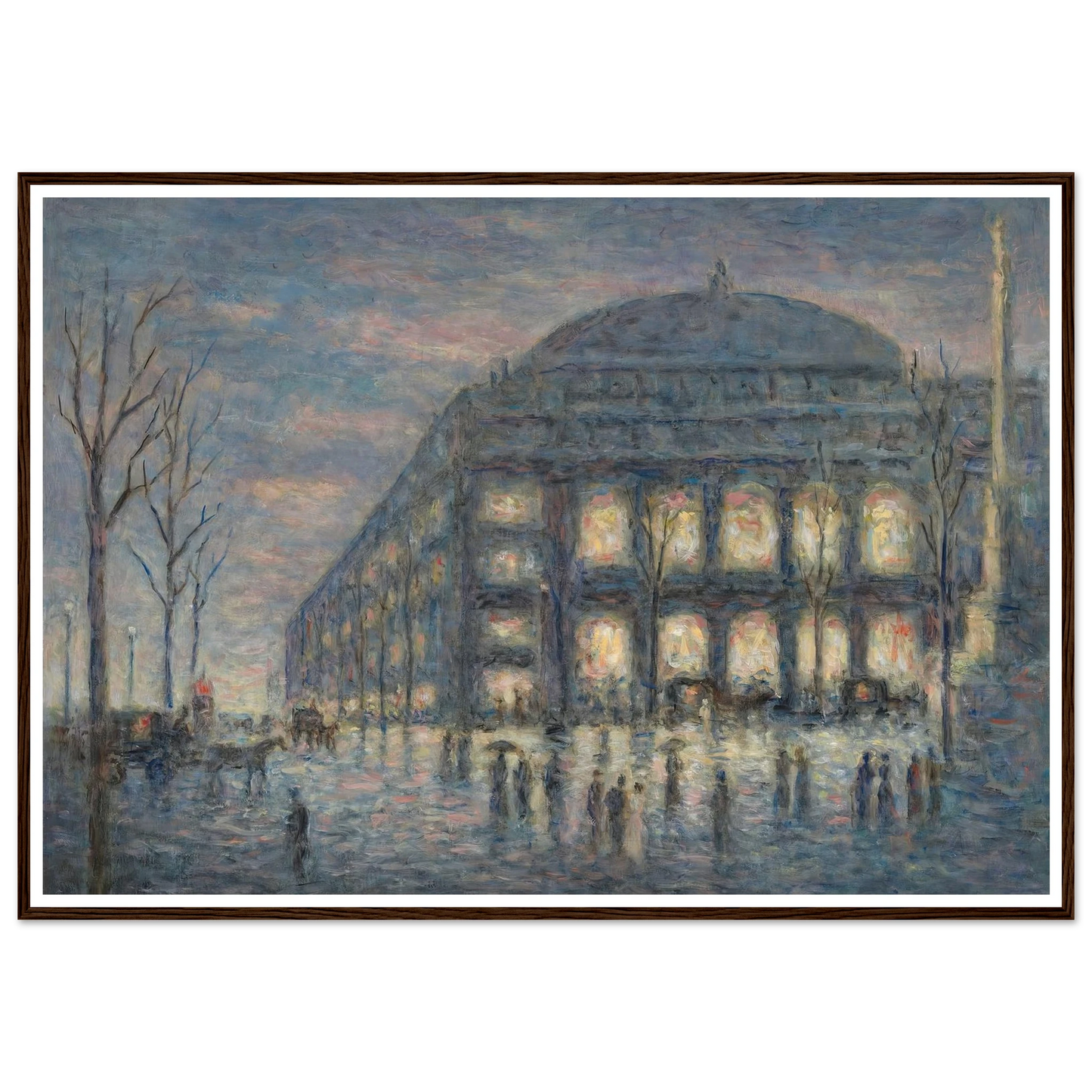 Paris, la place du Théâtre du Châtelet (circa 1900) Art Print | Maximilien Luce-Quipham Collections