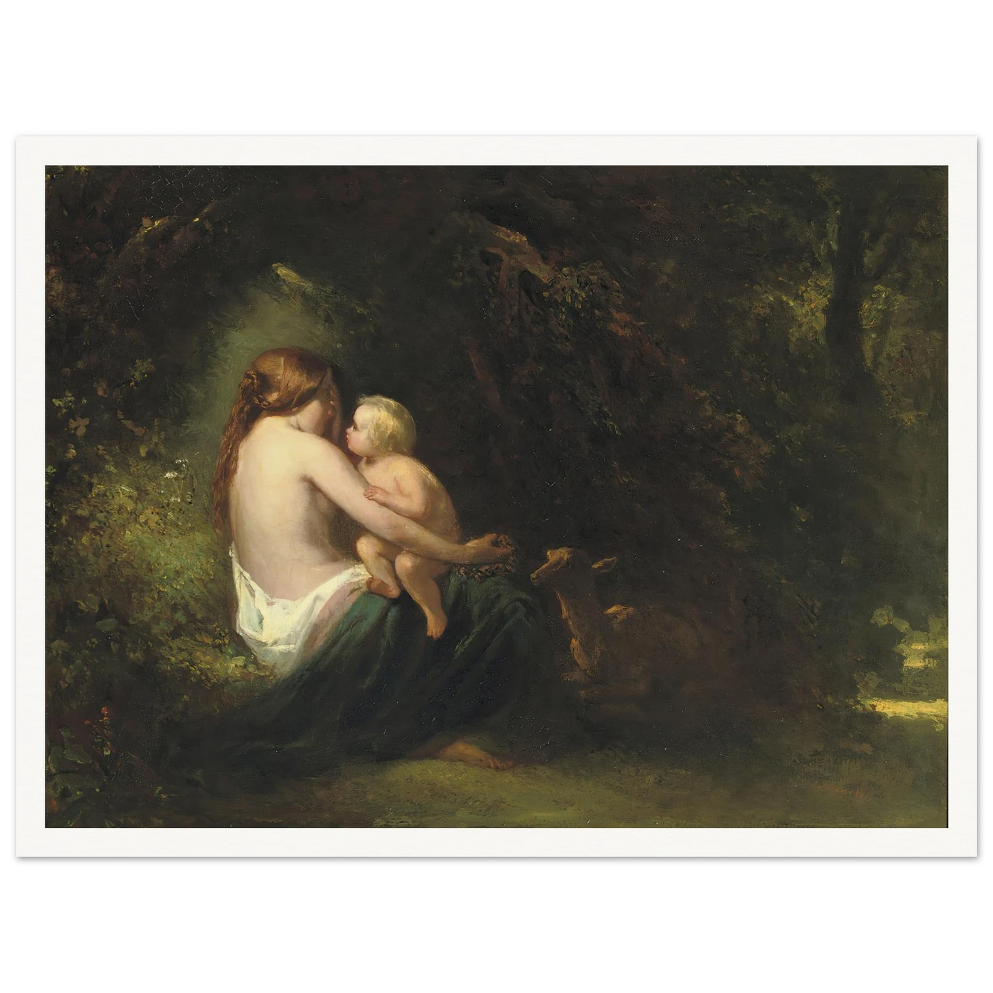 Genoveva; a legendary beauty in the forest Art Print | Jozef Israels-Quipham Collections