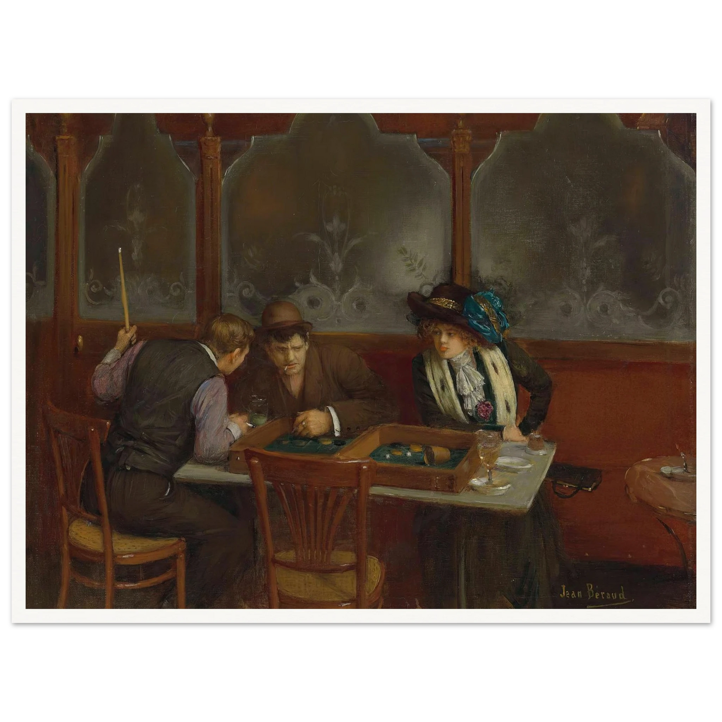 Au café Art Print | Jean Beraud-Quipham Collections
