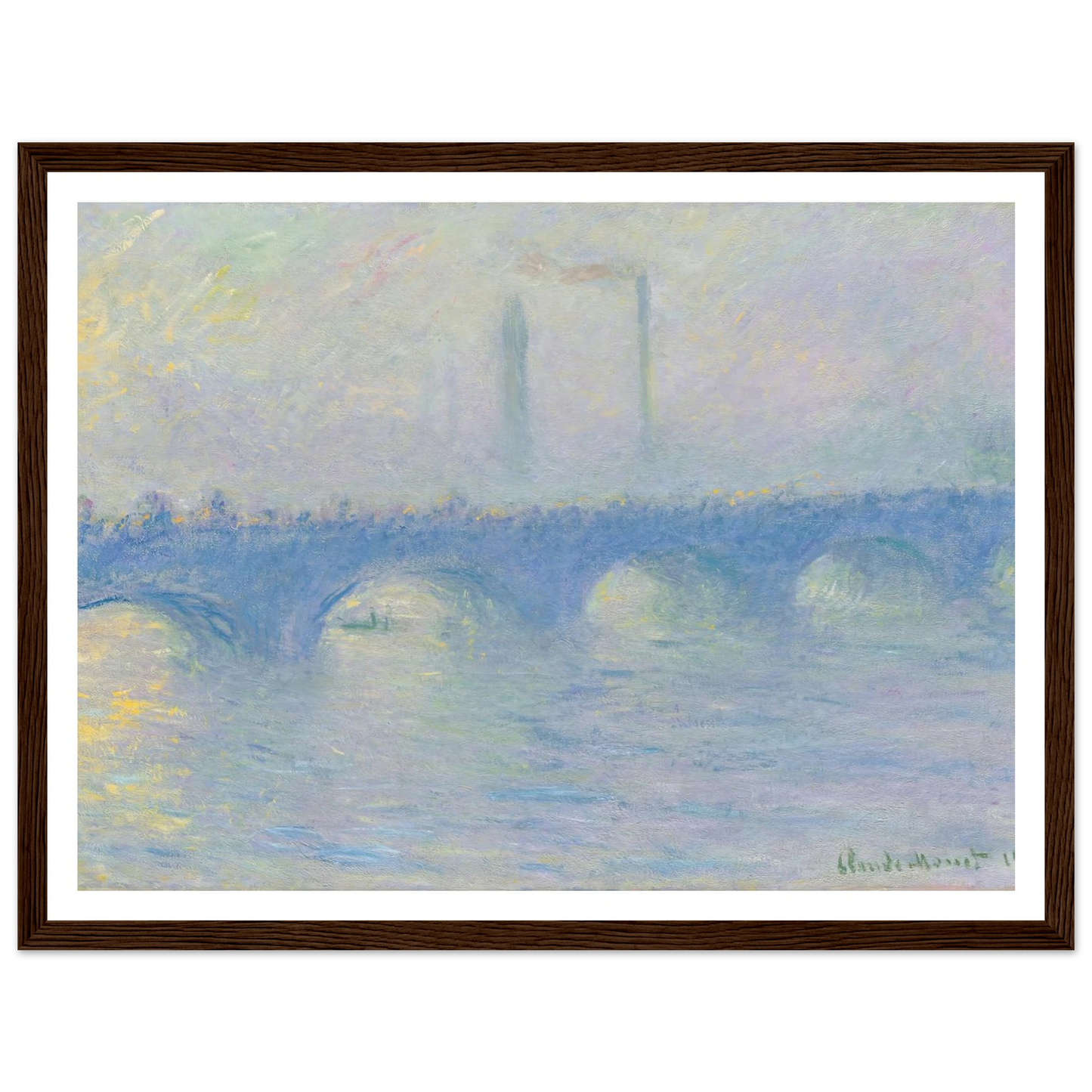 Waterloo Bridge, effet de brume (1904) Art Print | Claude Monet-Quipham Collections