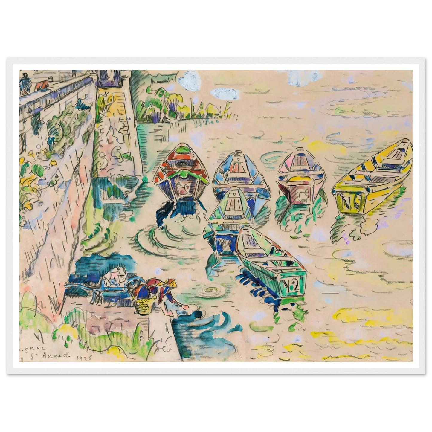 Bourg Saint-Andéo (1926) Art Print | Paul Signac-Quipham Collections
