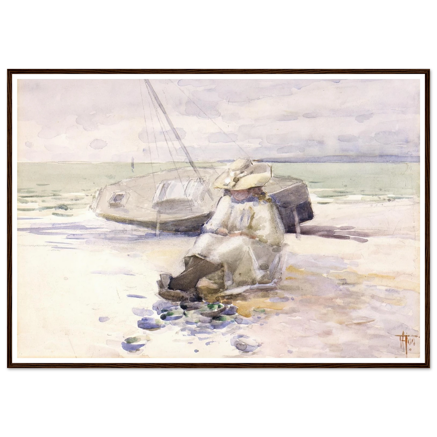 Girl on the beach (1900) Art Print | Frances Hodgkins-Quipham Collections