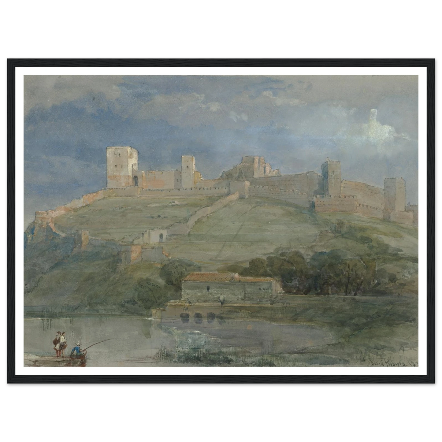 A view of Alcala de Guadaira, Spain (1833) Art Print | David Roberts-Quipham Collections