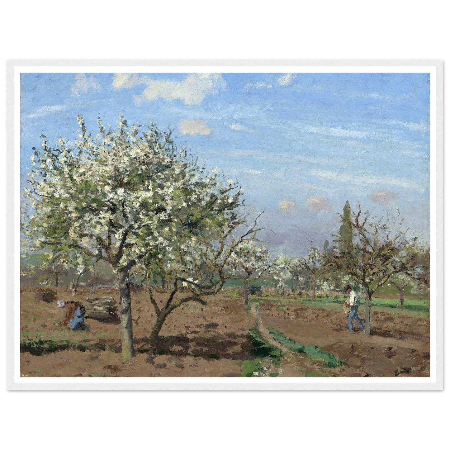 Orchard in Bloom,Louveciennes (1872) Art Print | Camille Pissarro-Quipham Collections