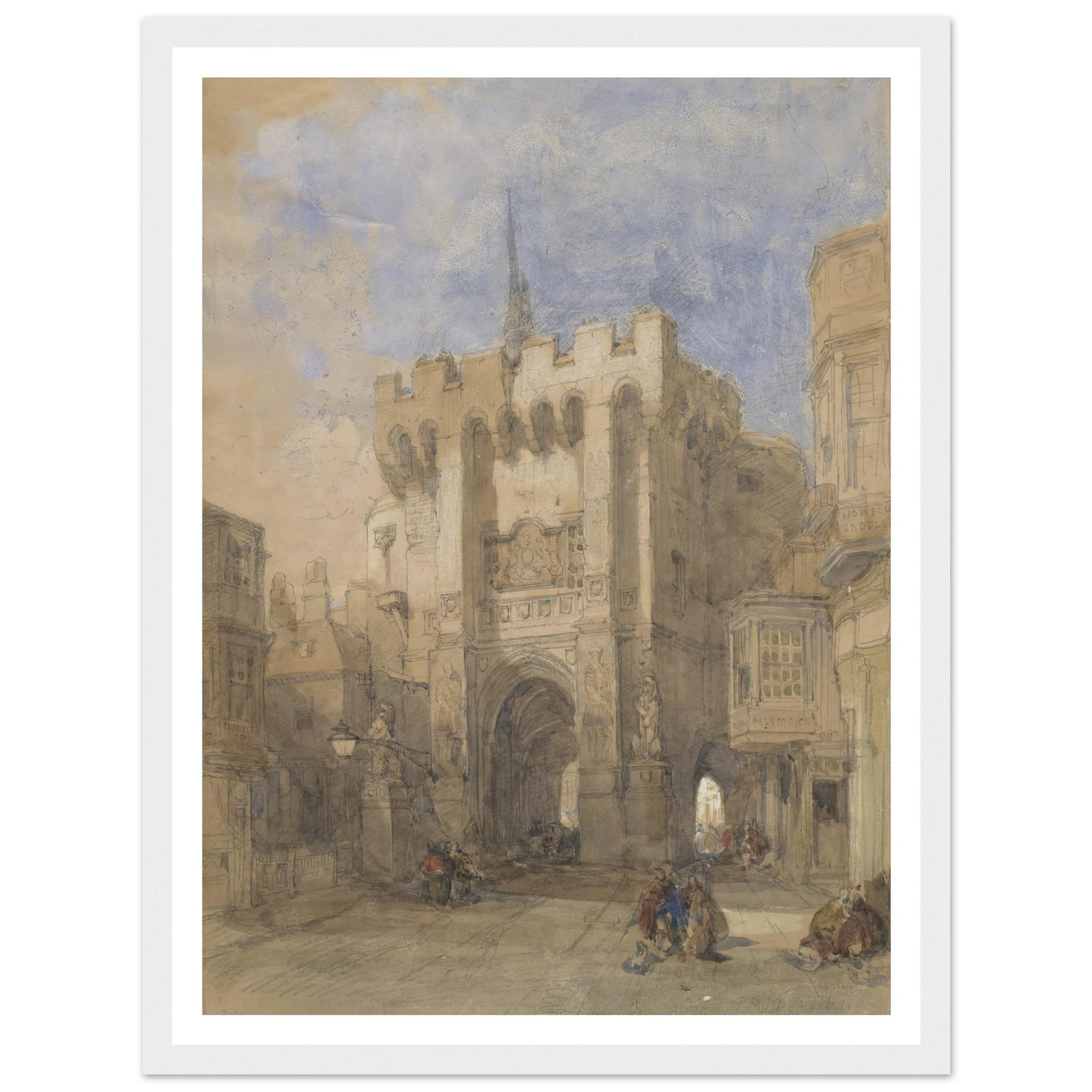 Bargate, Southampton (1828) Art Print | David Roberts-Quipham Collections