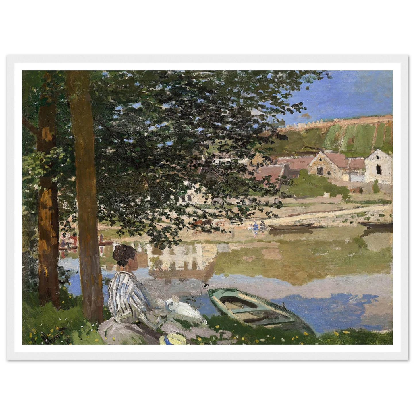 On the Bank of the Seine, Bennecourt (1868) Art Print | Claude Monet-Quipham Collections