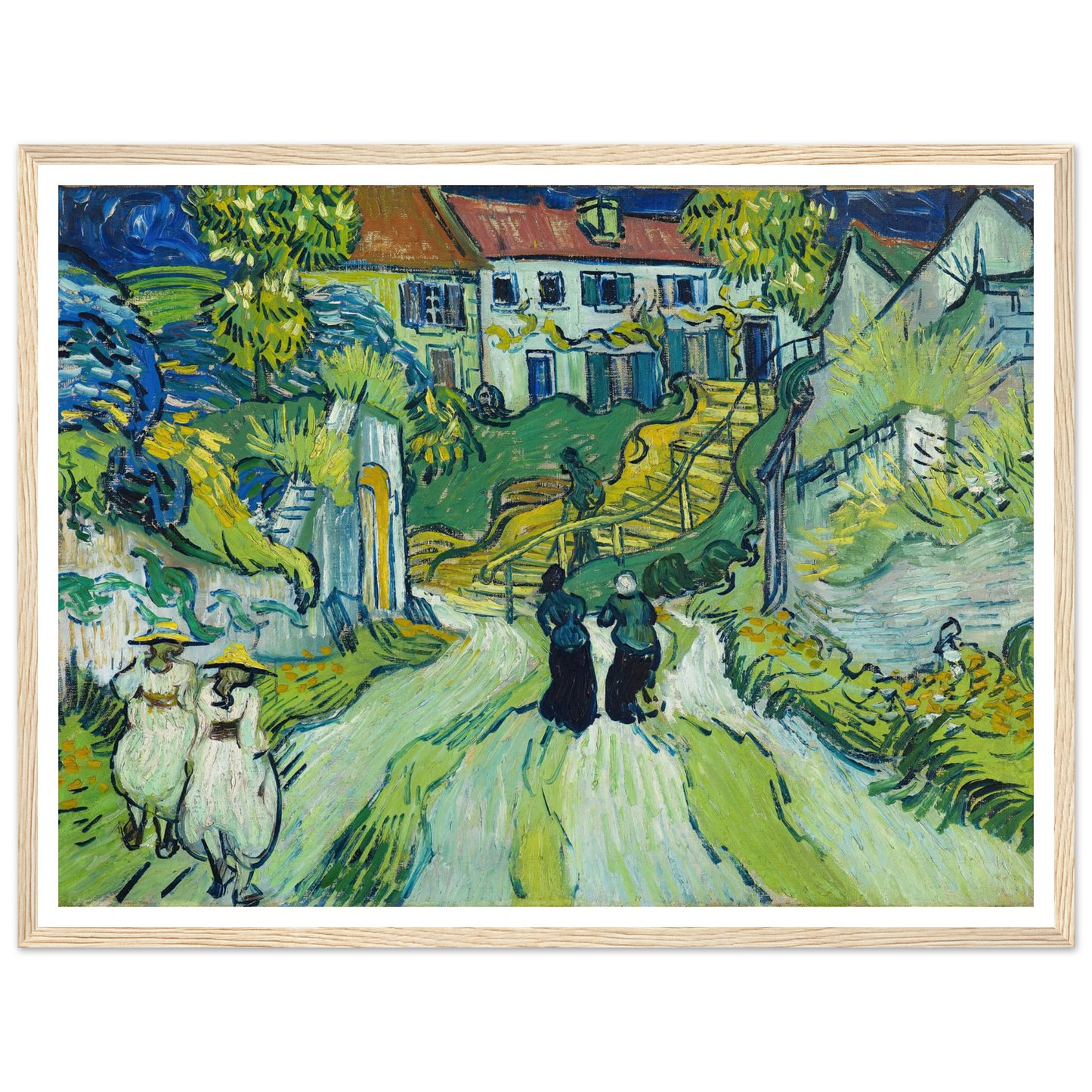 Stairway at Auvers (1890) Art Print | Vincent van Gogh-Quipham Collections