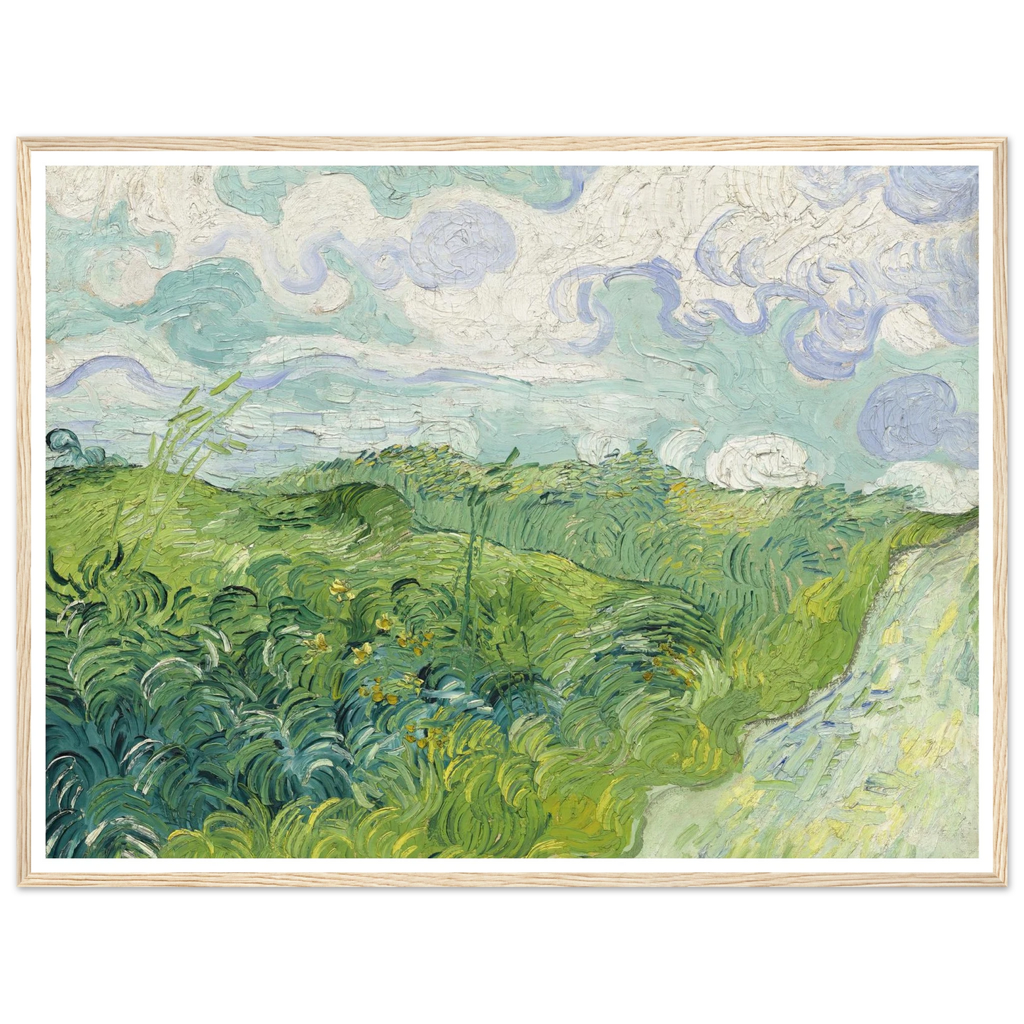 Green Wheat Fields, Auvers (1890) Art Print | Vincent van Gogh-Quipham Collections
