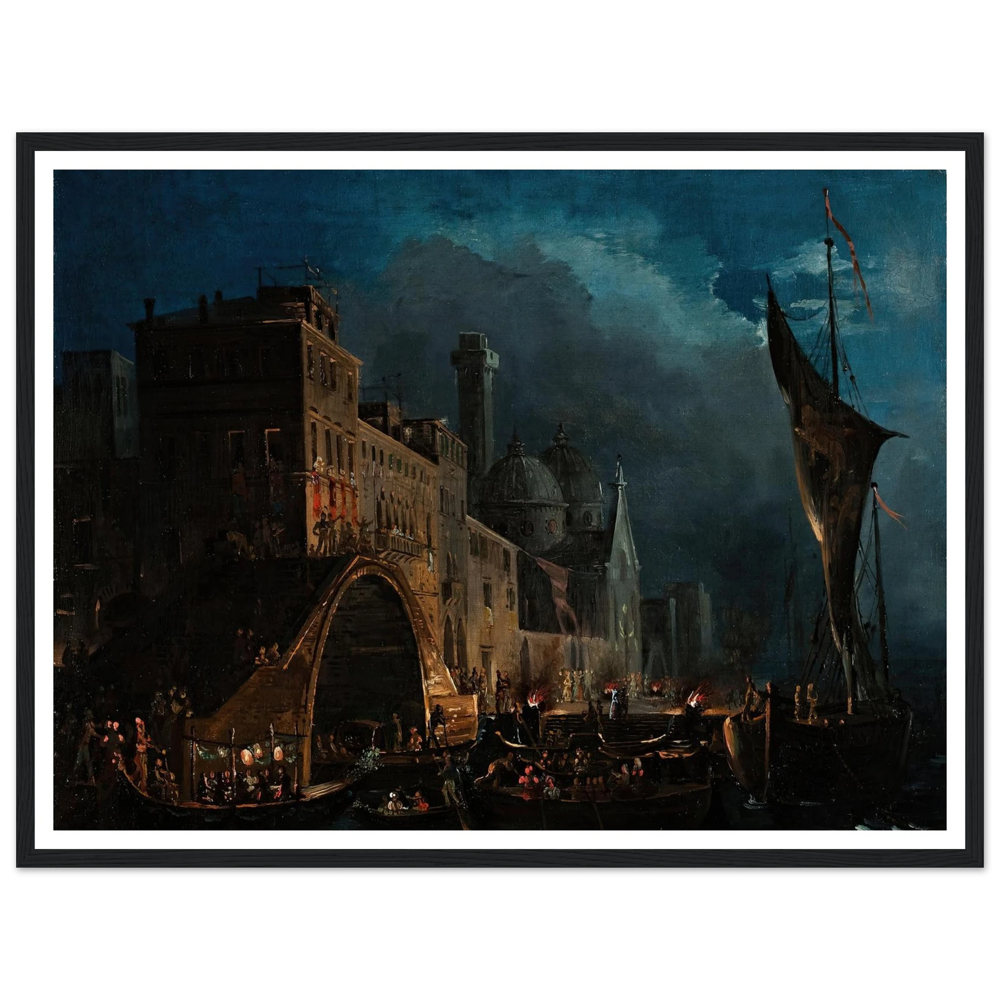 A Venetian Gala Night (1824-1838) Art Print | Ippolito Caffi-Quipham Collections