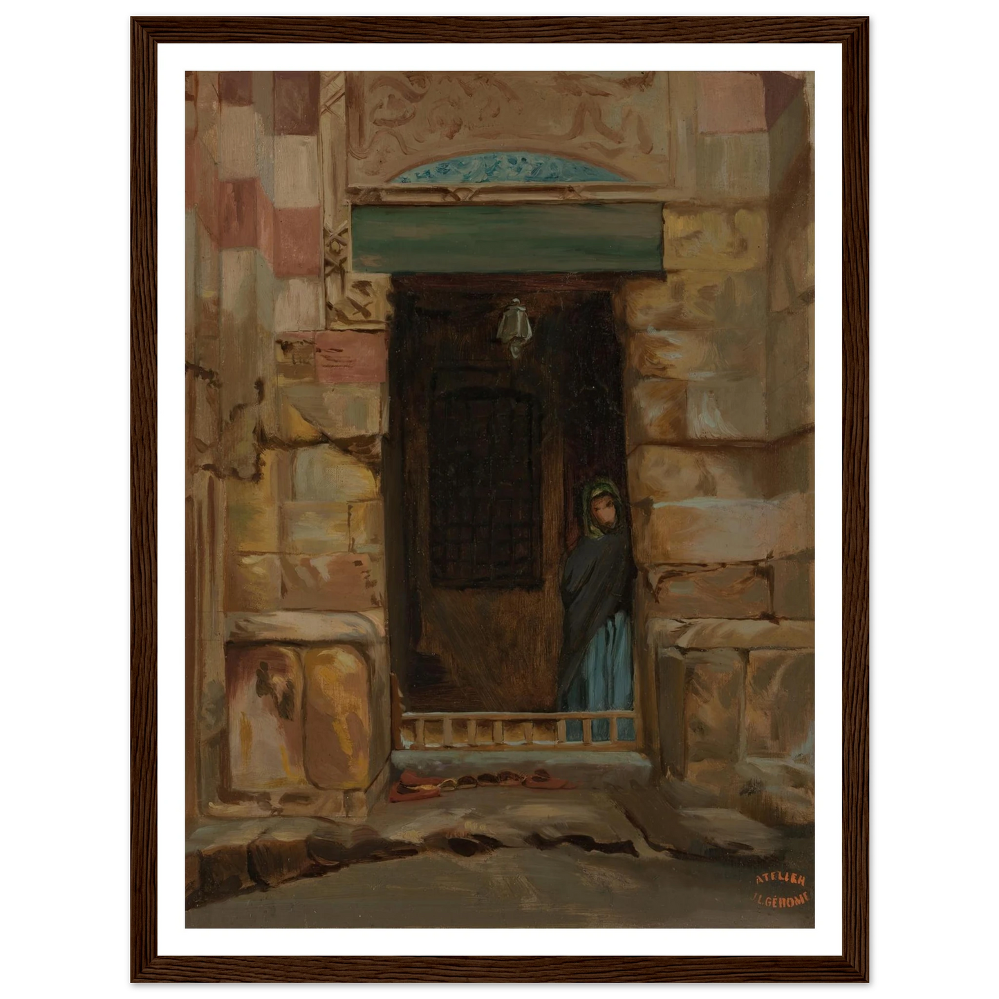 Arab Woman in a Doorway (1870) Art Print | Jean Leon Gerome-Quipham Collections