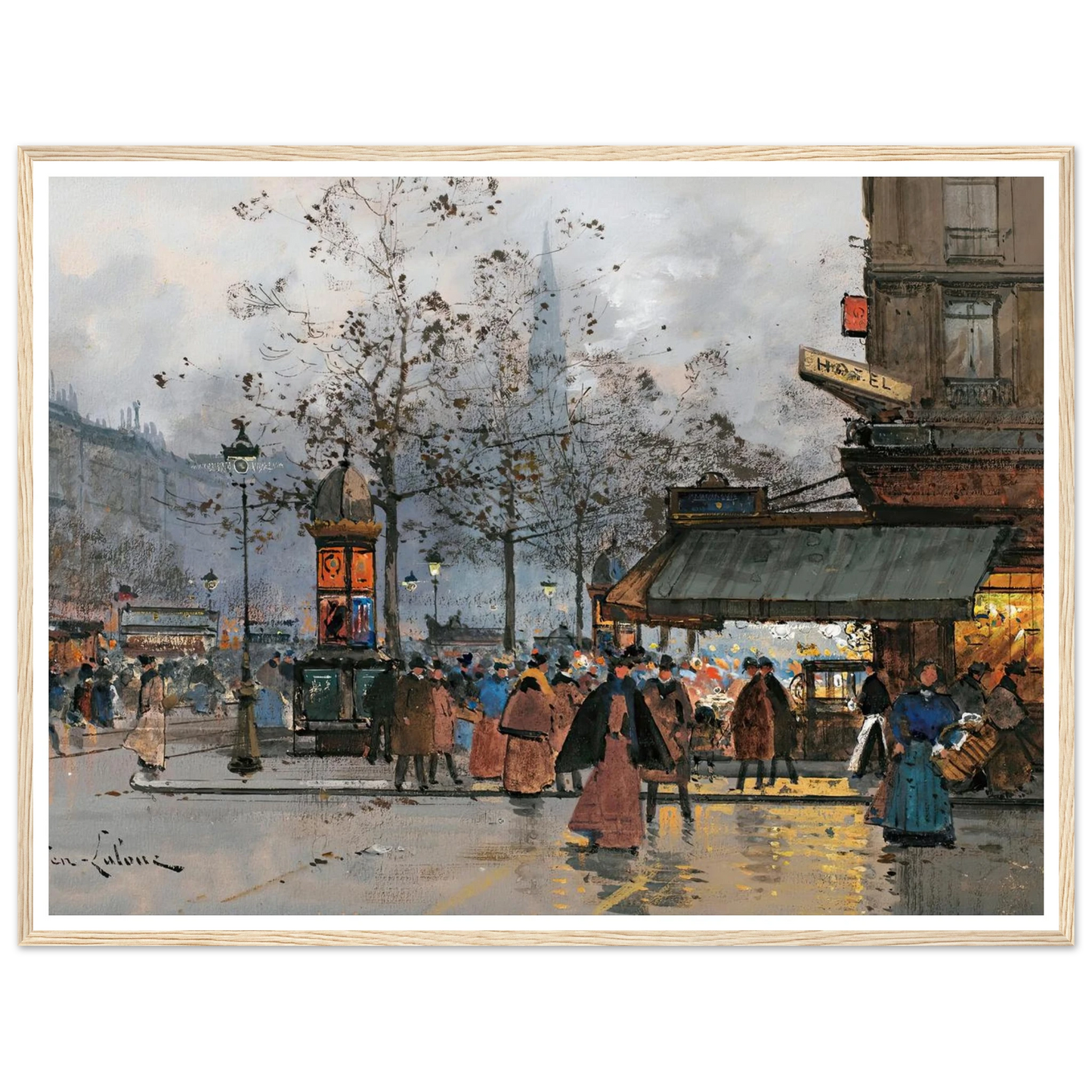 Boulevard Animé À Paris Art Print | Eugene Galien Laloue-Quipham Collections