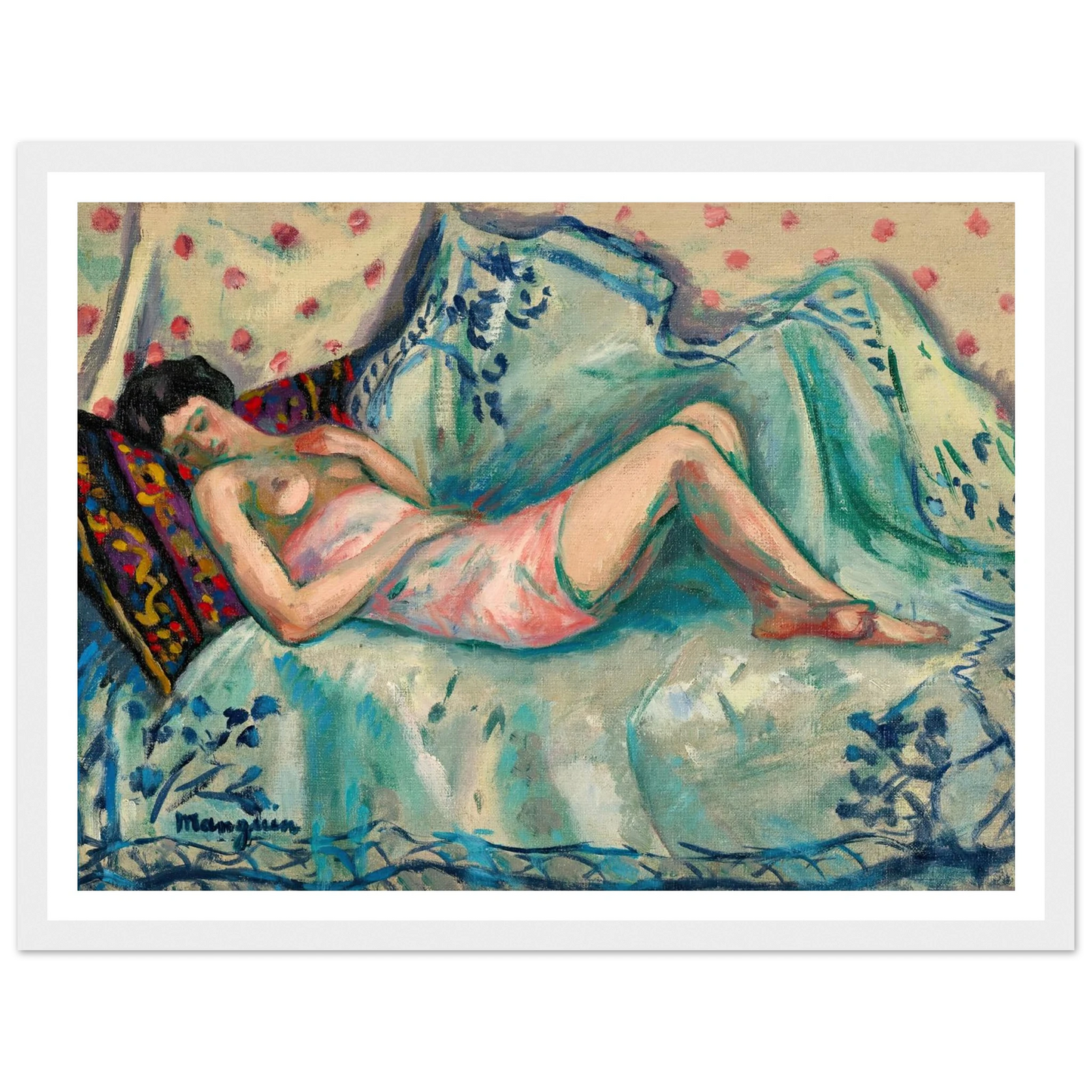 La chemise rose, Anita (1918) Art Print | Henri Manguin-Quipham Collections