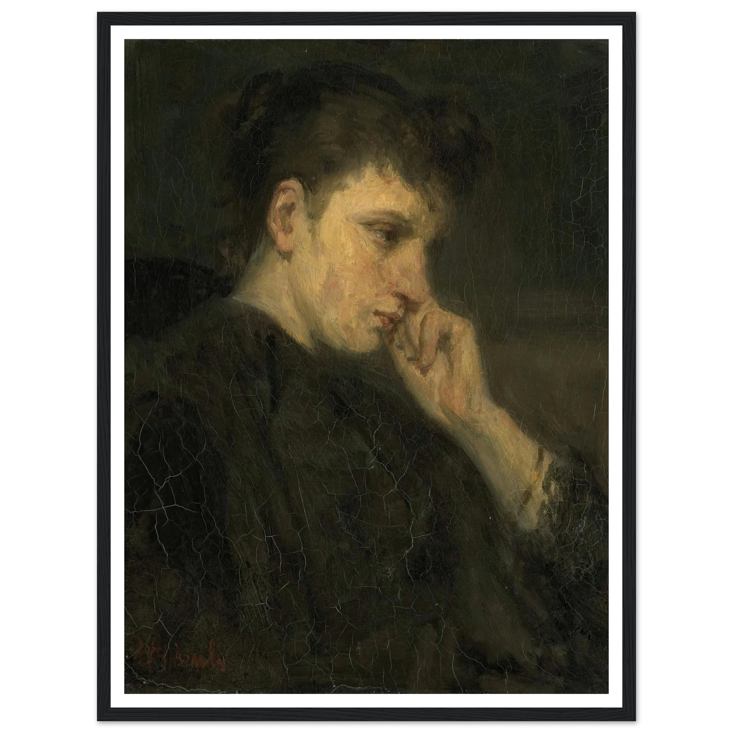 ‘Malancholy’ (1880 - 1899) Art Print | Jozef Israels-Quipham Collections