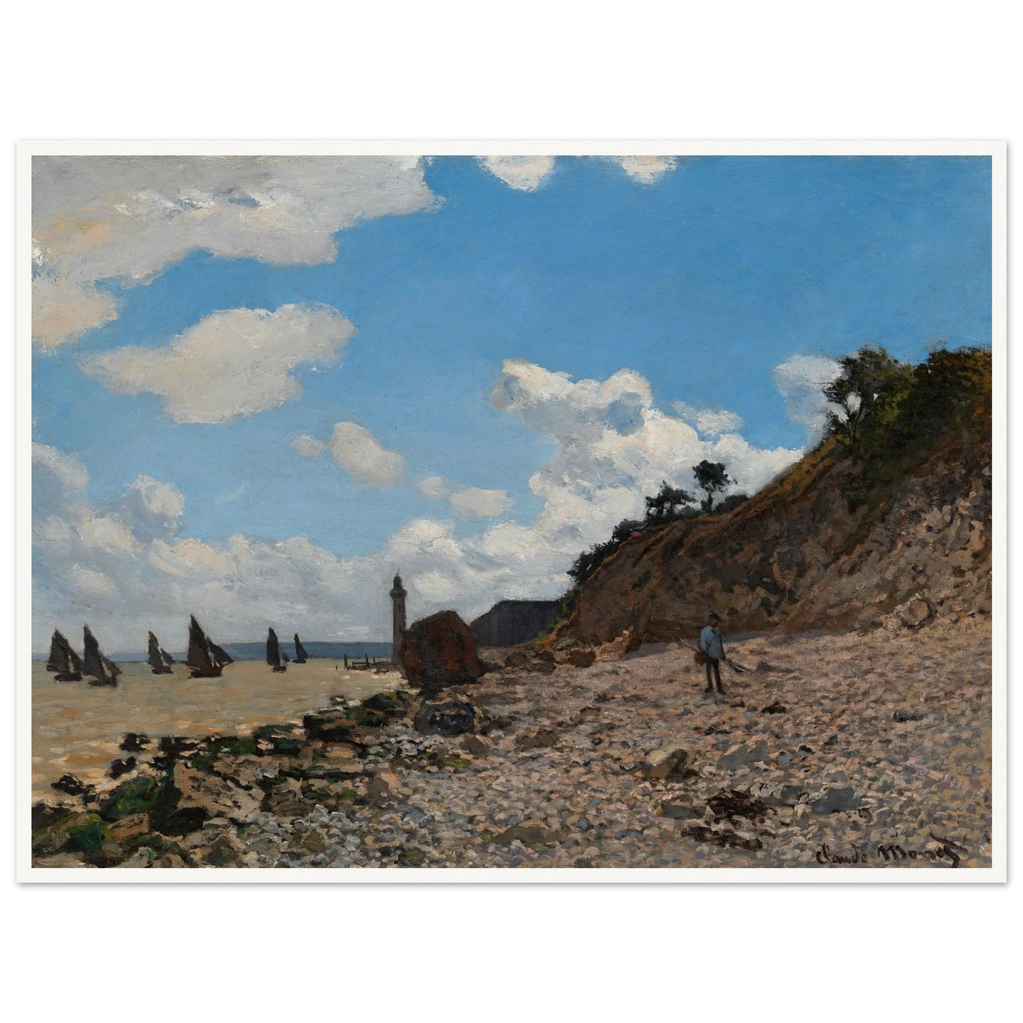 The Beach at Honfleur (1864-1866) Art Print | Claude Monet-Quipham Collections