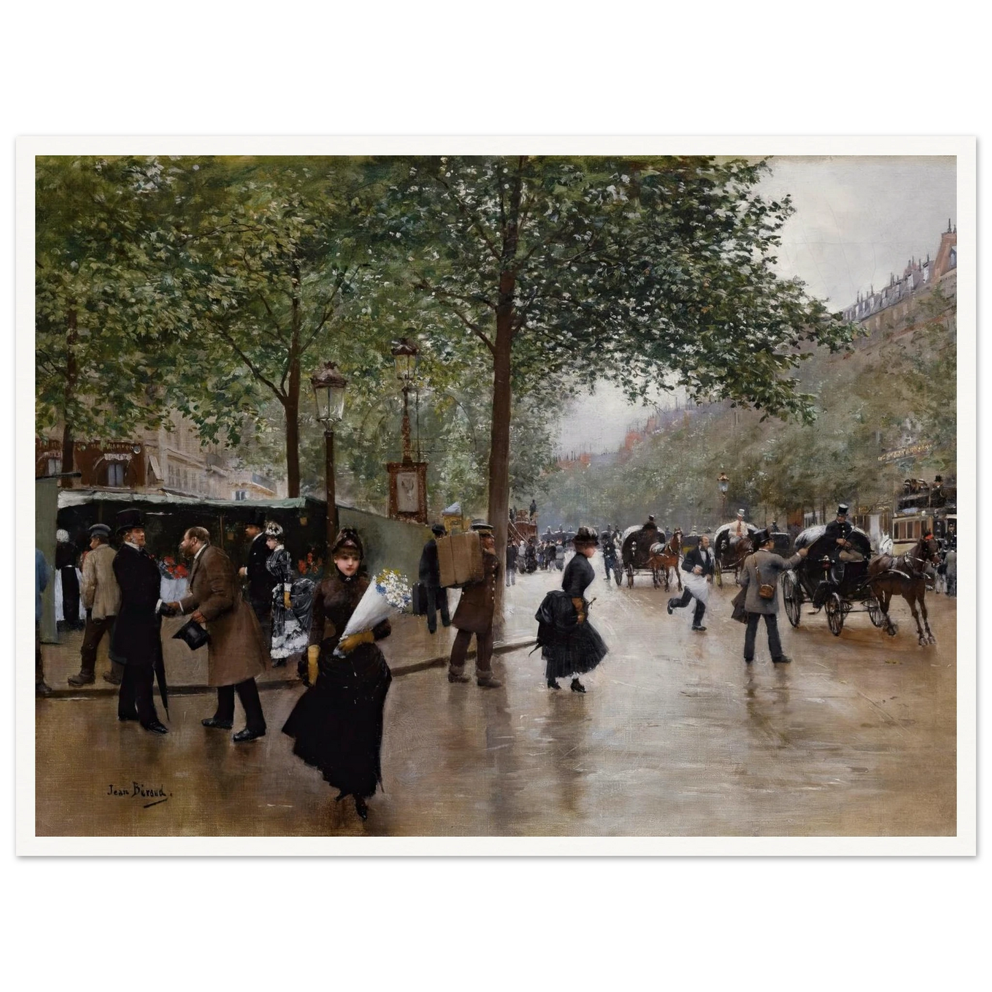 Sur Les Grands Boulevards Art Print | Jean Beraud-Quipham Collections