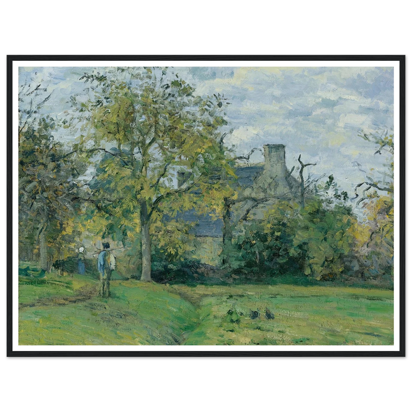 La Maison De Piette À Montfoucault ( 1874) Art Print | Camille Pissarro-Quipham Collections