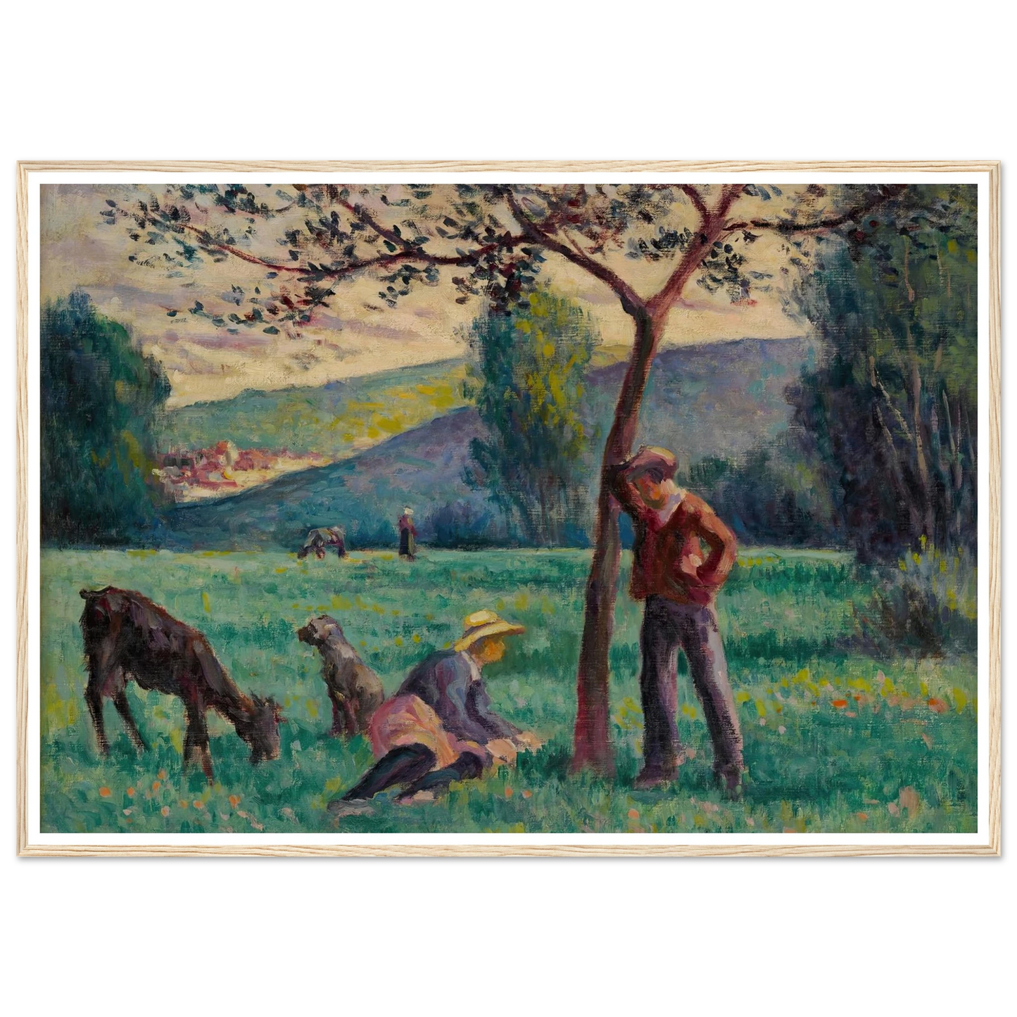 Bessy-cur-Cure, paysage au pommier Art Print | Maximilien Luce-Quipham Collections