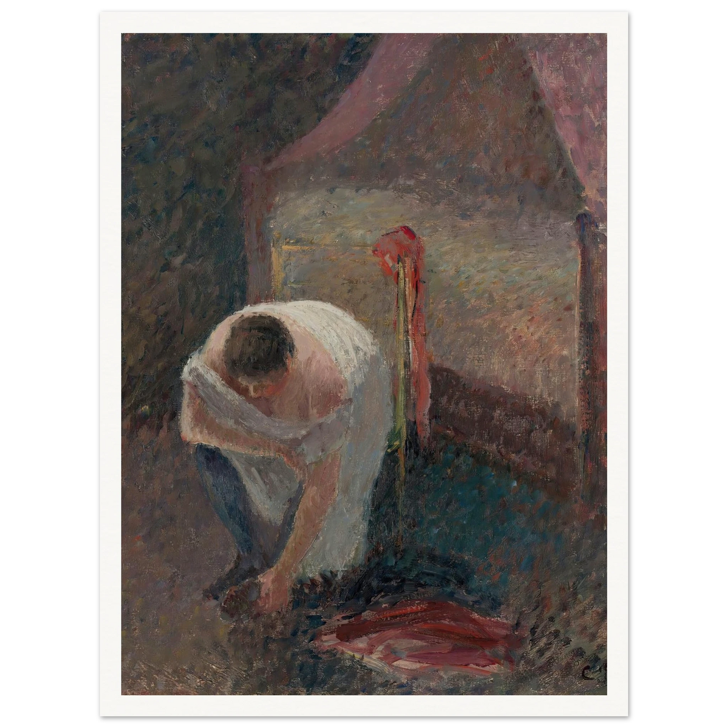 Femme En Chemise Près D’un Lit (circa 1896) Art Print | Camille Pissarro-Quipham Collections