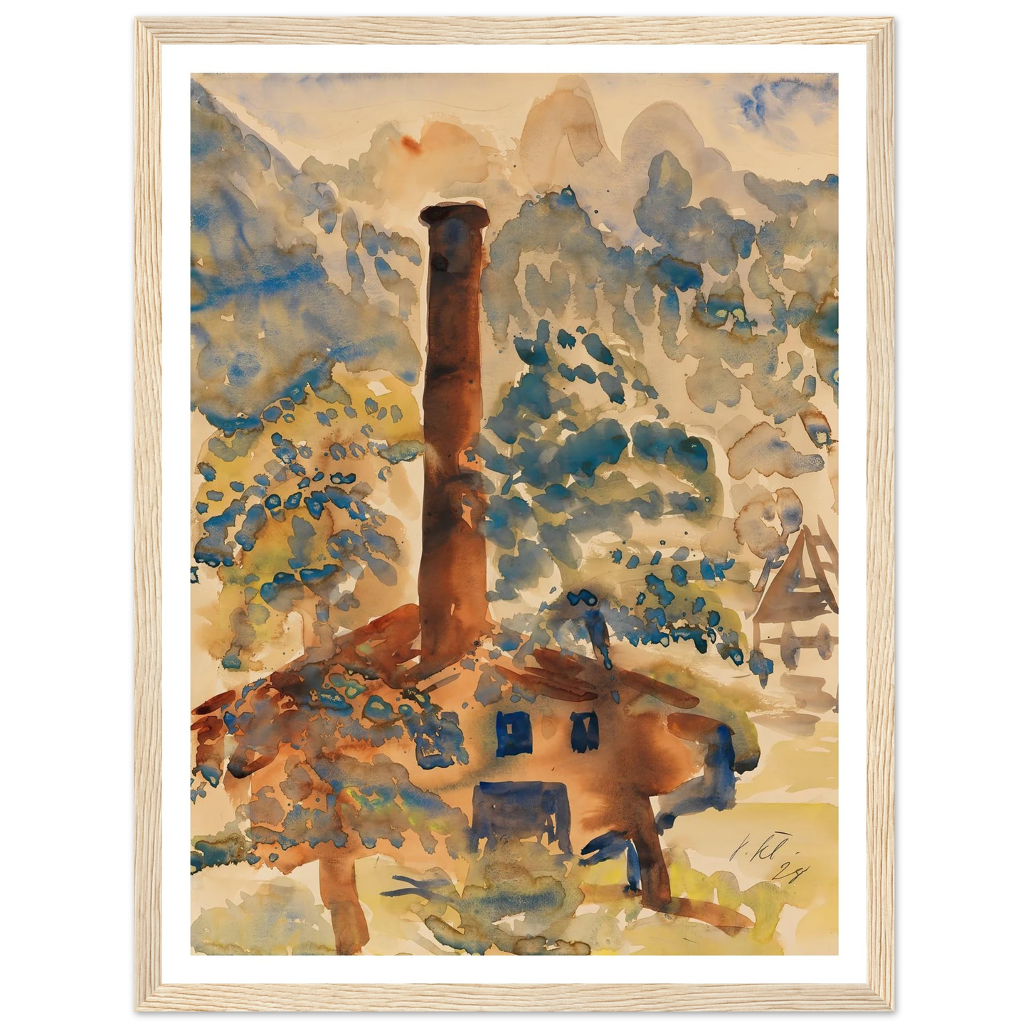 Landschaft mit Fabrik (1928) Art Print | Paul Kleinschmidt-Quipham Collections