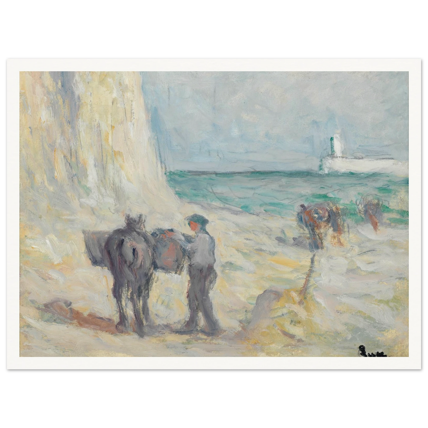 Le Tréport, le Ramassaage du Varech (1935) Art Print | Maximilien Luce-Quipham Collections