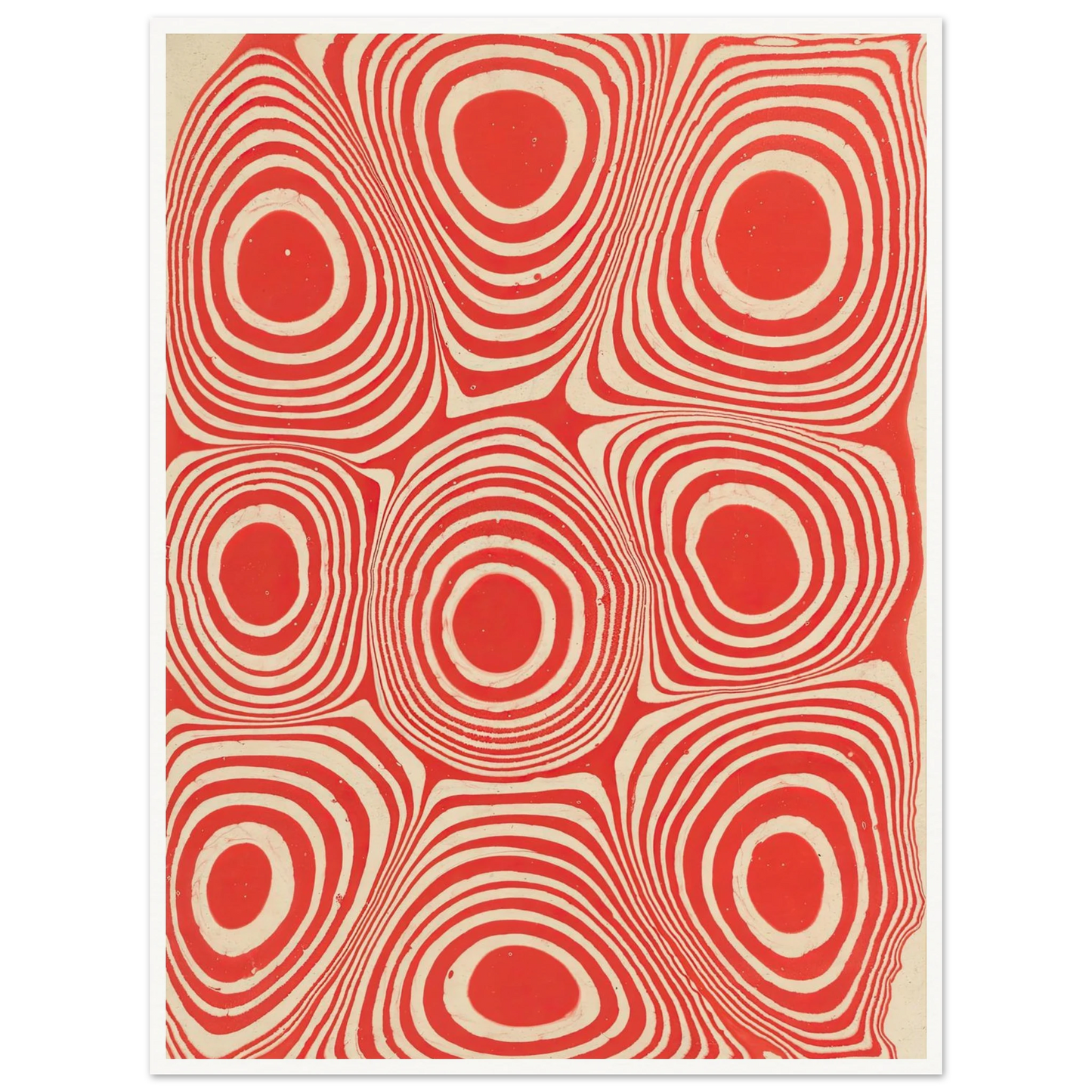 Marmorpapier (Kreise und kreisförmige Ringe) (1900 - 1921) Art Print | Anker Kyster-Quipham Collections