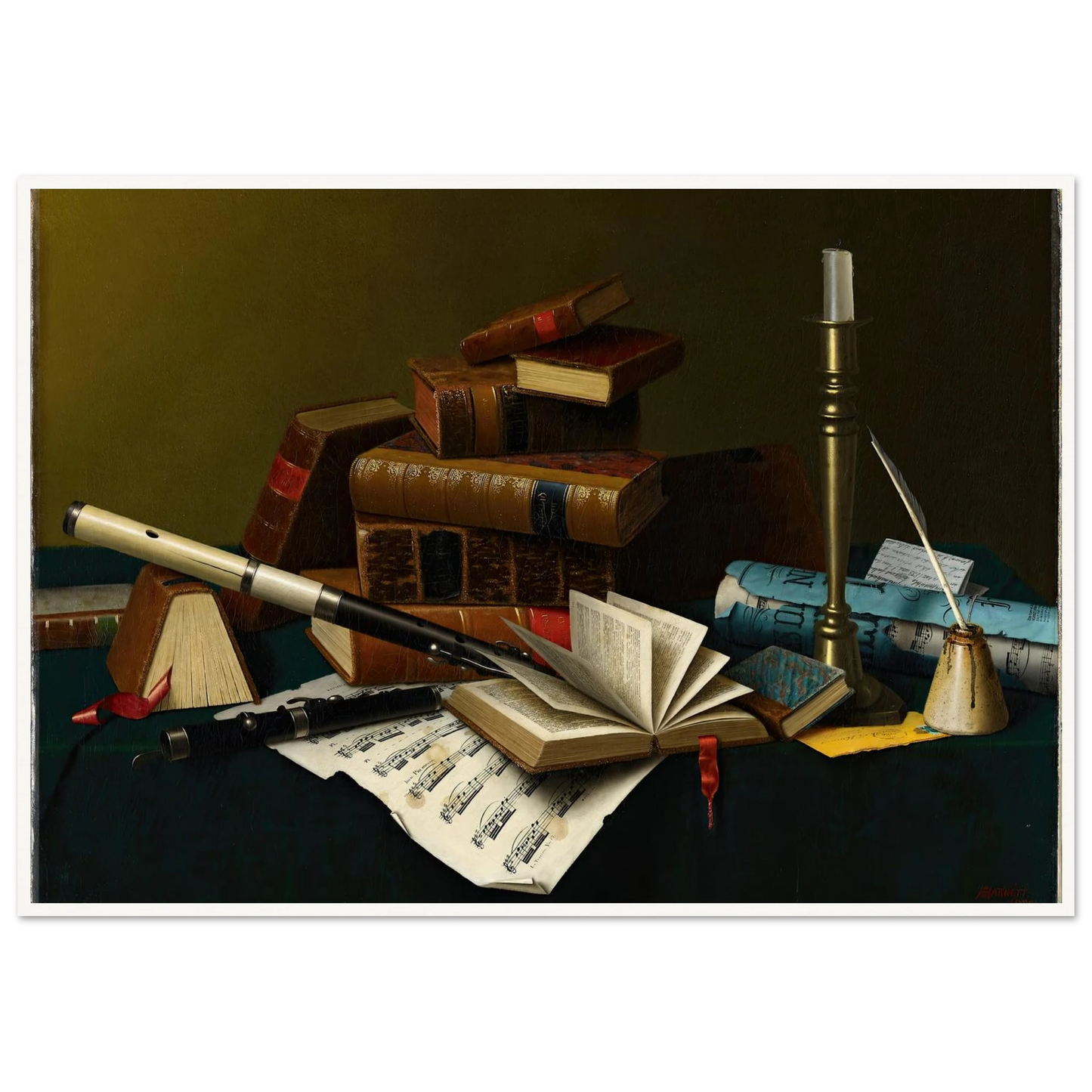 Music and Literature (1878) Art Print | William Michael Harnett-Quipham Collections