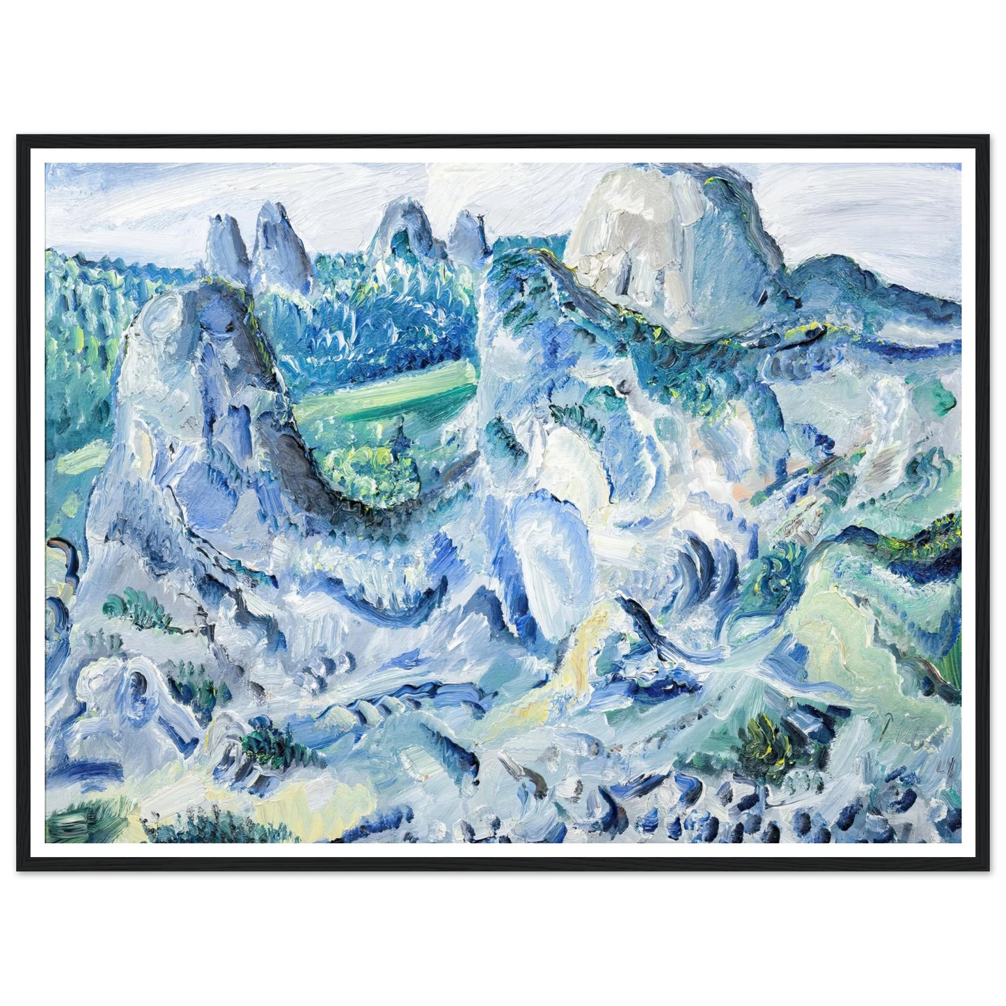 Landschaft mit Felsen – Felsen bei Blaubeuren (1928) Art Print | Paul Kleinschmidt-Quipham Collections