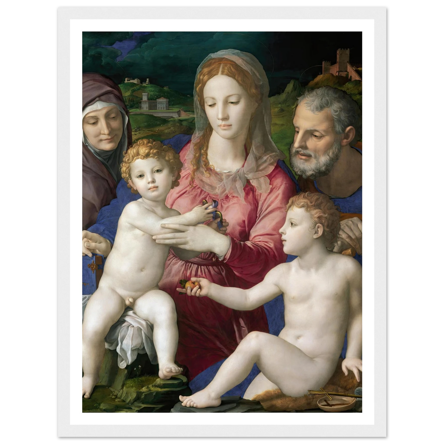 Holy Family with St. Anne and the Infant St. John (1545 - 1546) Art Print | Agnolo Bronzino-Quipham Collections
