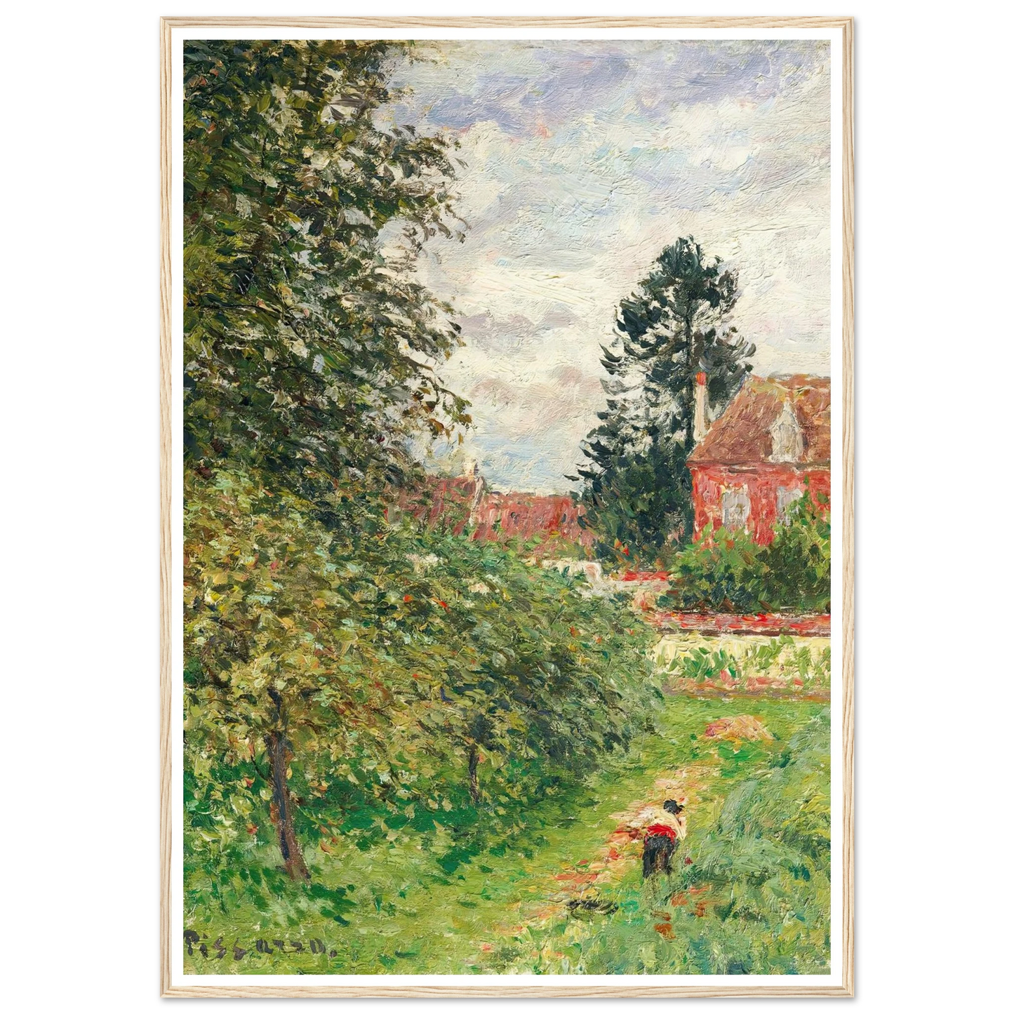 La Maison Des Anglais, Éragny (circa 1902) Art Print | Camille Pissarro-Quipham Collections