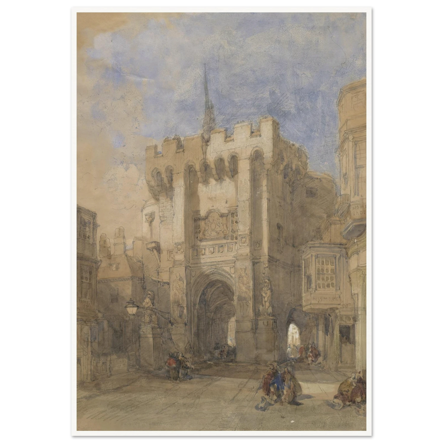 Bargate, Southampton (1828) Art Print | David Roberts-Quipham Collections