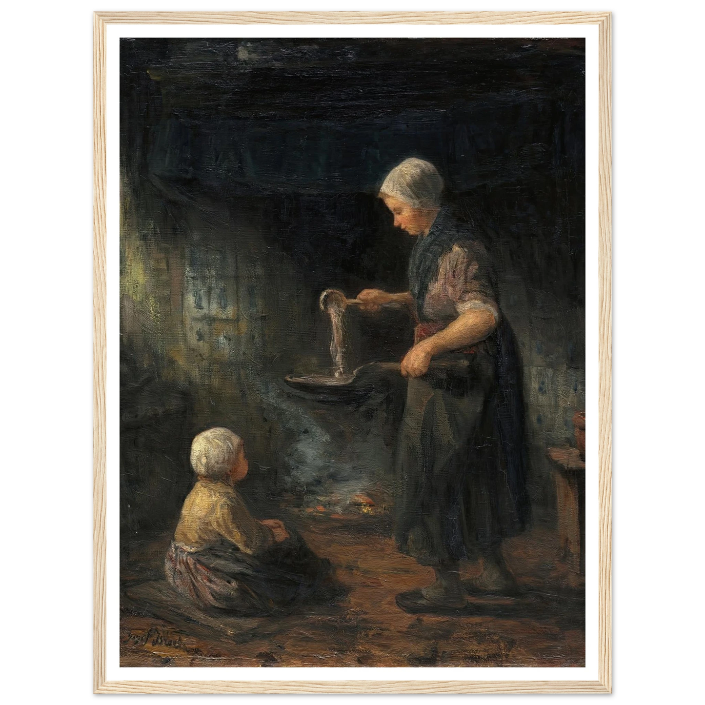 The Pancakes (c. 1875) Art Print | Jozef Israels-Quipham Collections