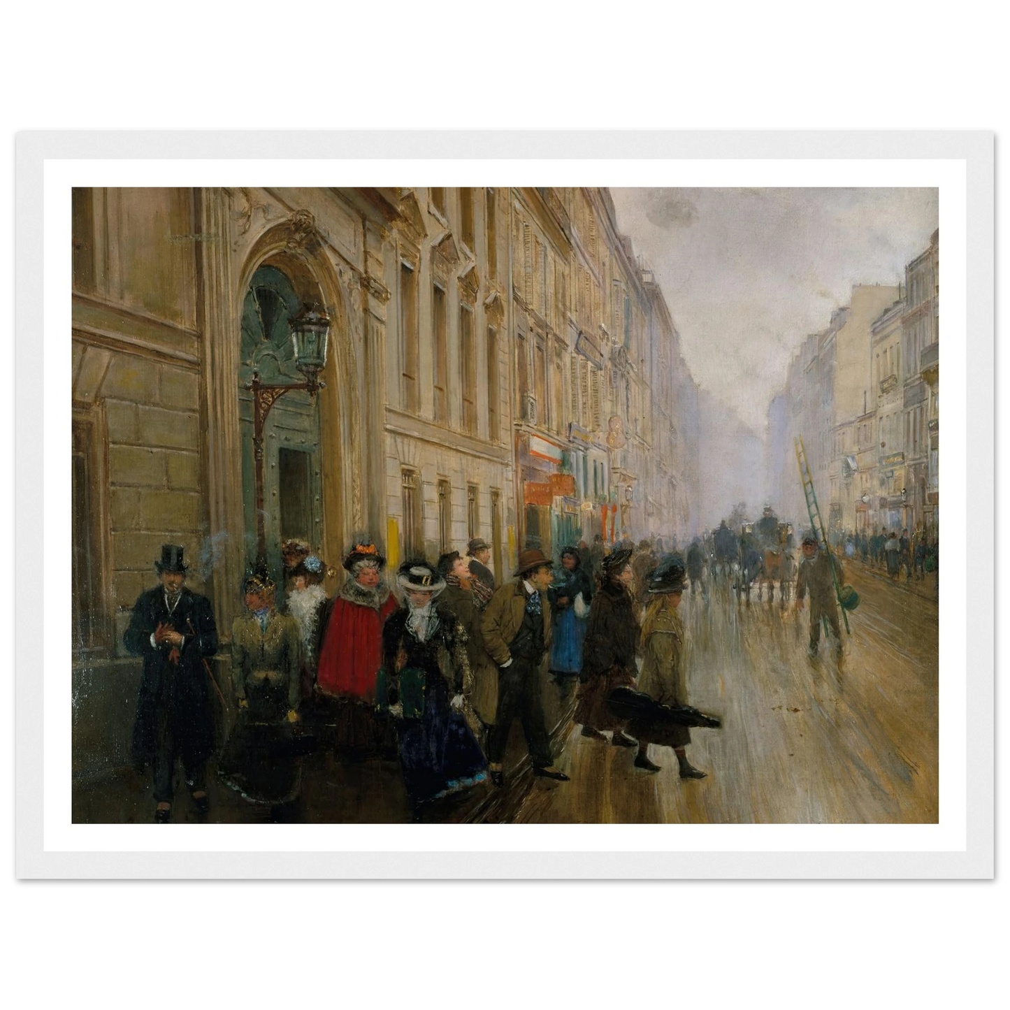 La sortie du conservatoire de musique (1899) Art Print | Jean Beraud-Quipham Collections