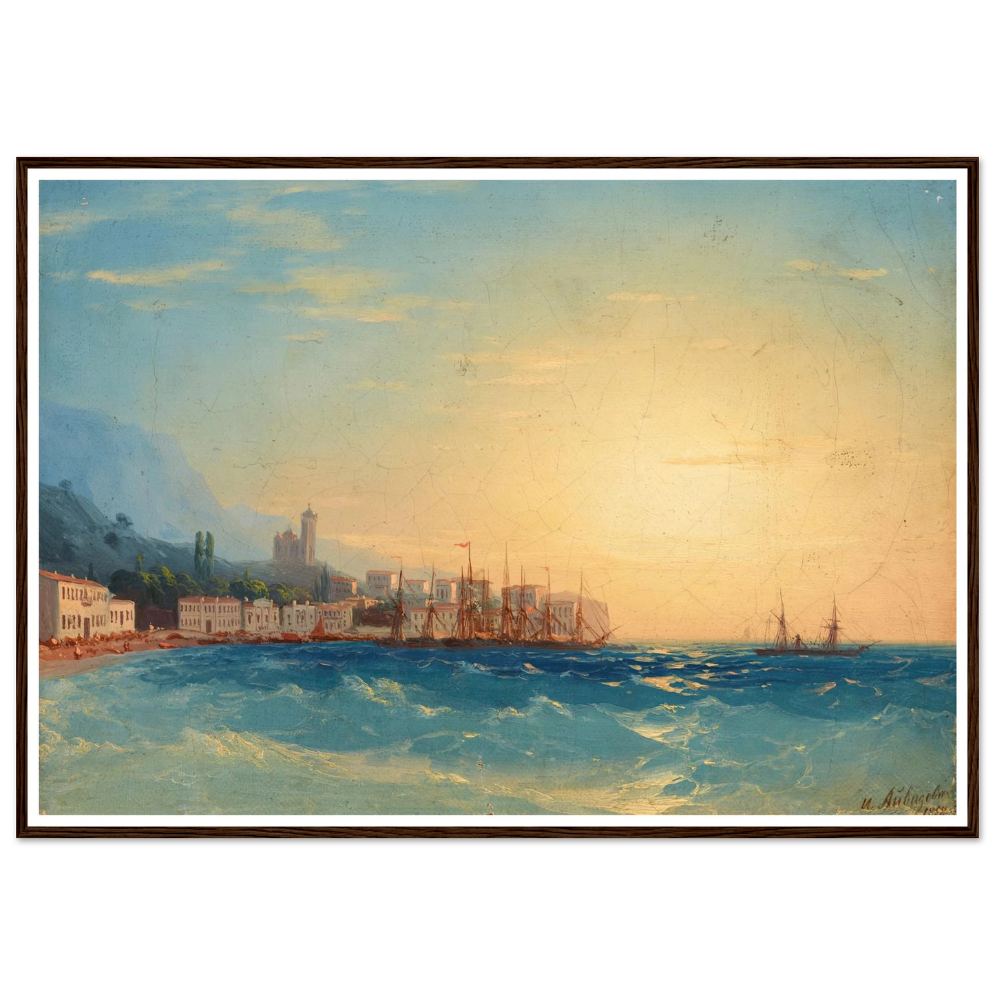 Harbor with Ships (1858) Art Print | Ivan Konstantinovich Aivazovsky-Quipham Collections