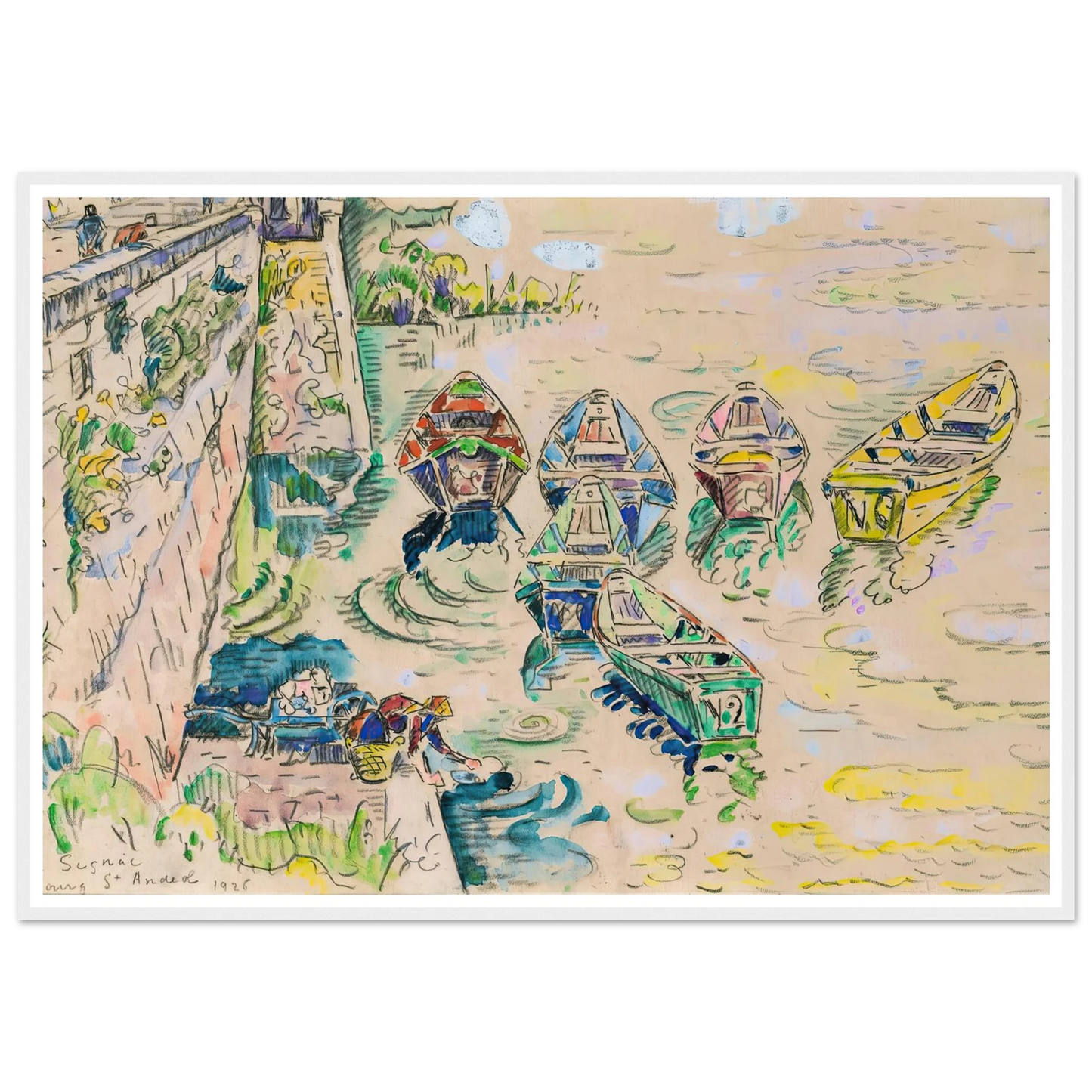 Bourg Saint-Andéo (1926) Art Print | Paul Signac-Quipham Collections