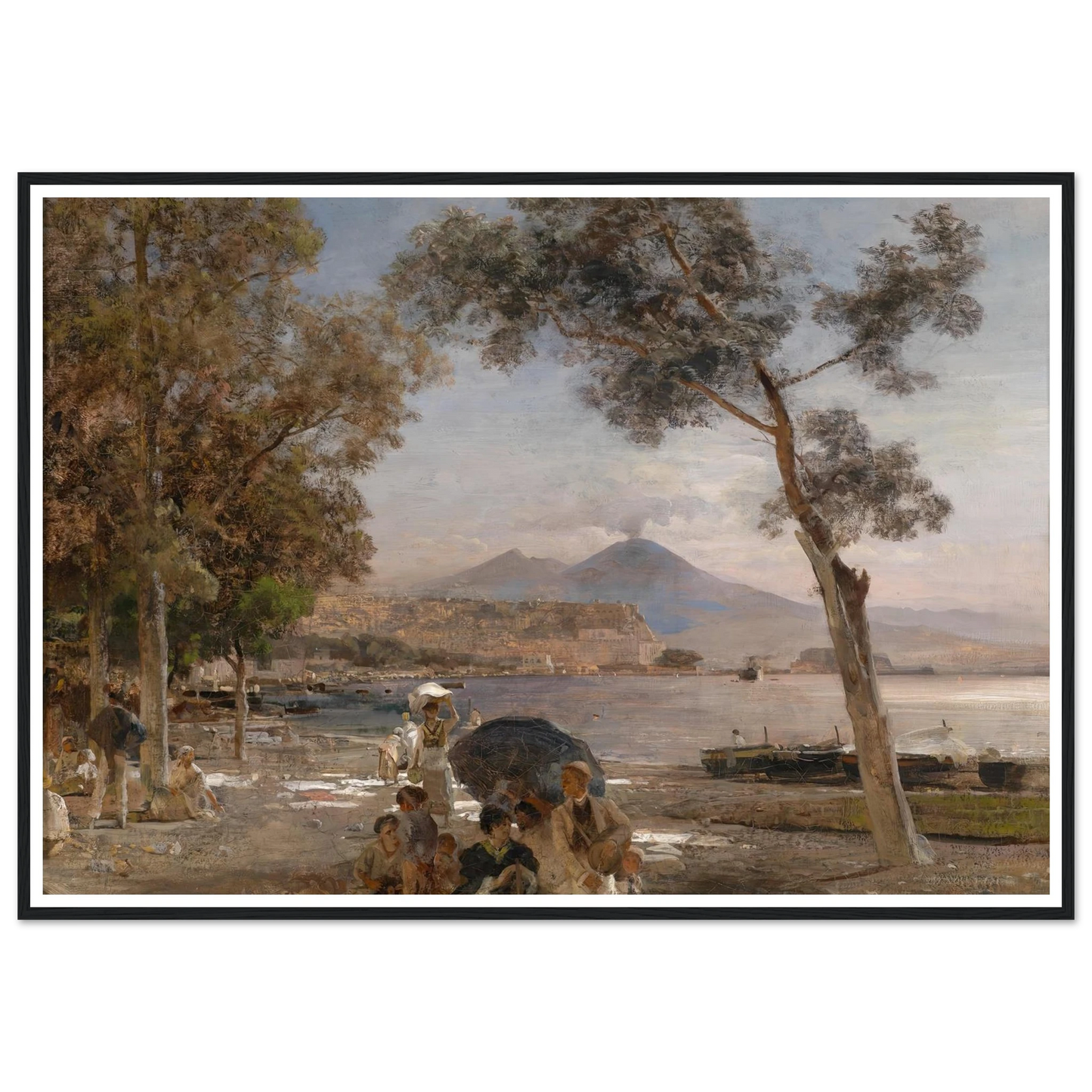 Abendstimmung am Golf von Neapel Art Print | Oswald Achenbach-Quipham Collections