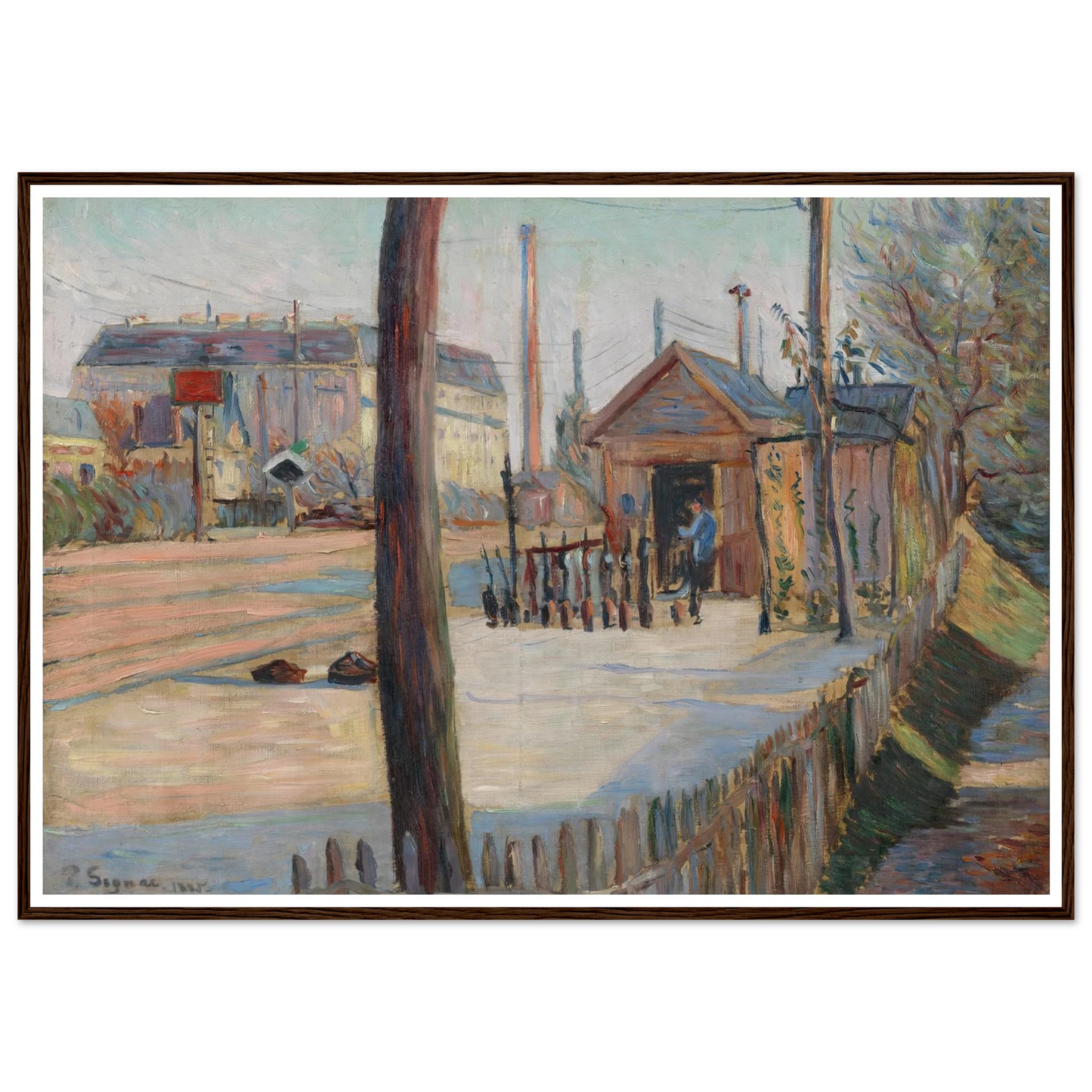 Railway junction near Bois-Colombes Art Print | Paul Signac-Quipham Collections