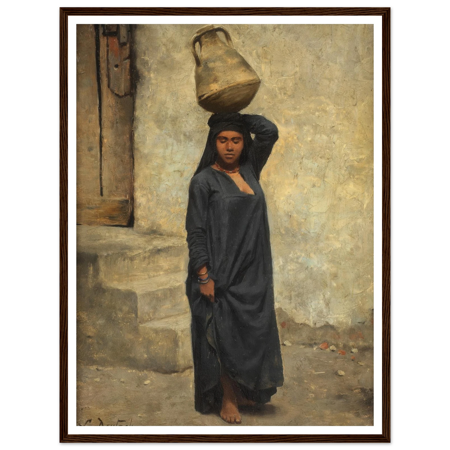An Egyptian water carrier Art Print | Ludwig Deutsch-Quipham Collections