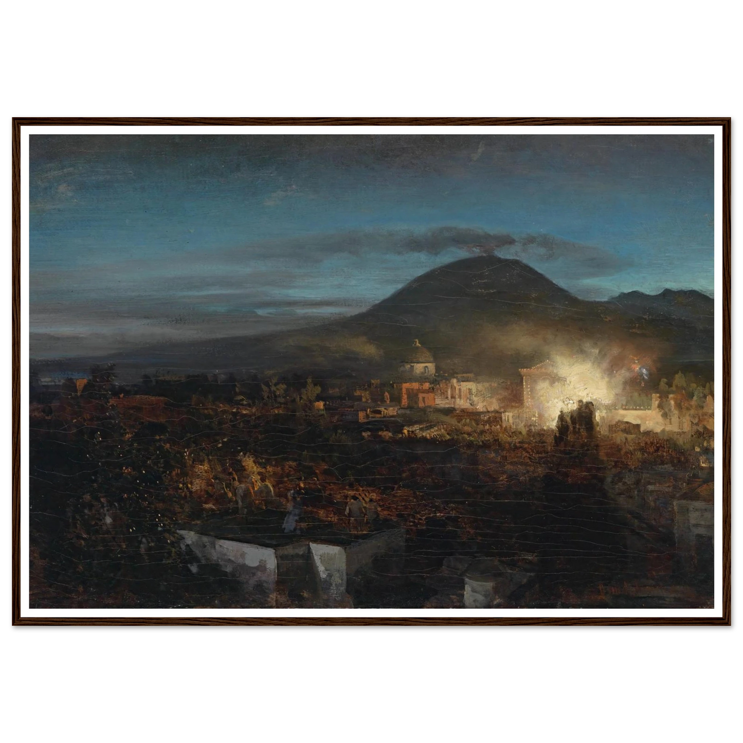 Feuerwerk In Toree Dell Annunziata Art Print | Oswald Achenbach-Quipham Collections