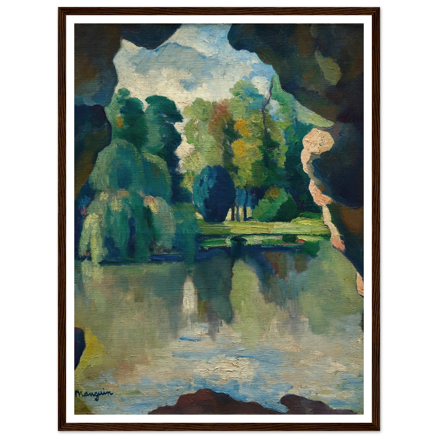 Le Lac de Bagatelle, Bois de Boulogne (1909) Art Print | Henri Manguin-Quipham Collections