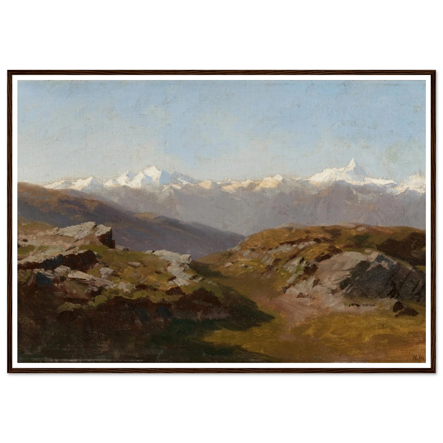 Snow-Capped Peaks Art Print | Hermann Ottomar Herzog-Quipham Collections