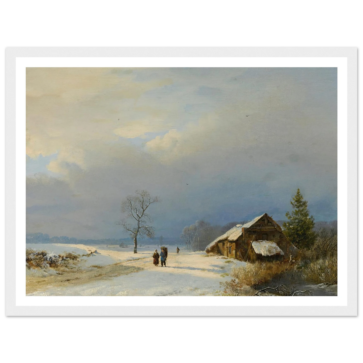 Dutch winter in the Gooi (1828) Art Print | Barend Cornelis Koekkoek-Quipham Collections