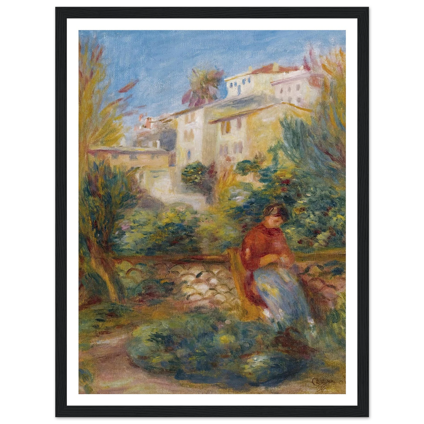 La Terrasse À Cagnes (circa 1908) Art Print | Pierre Auguste Renoir-Quipham Collections