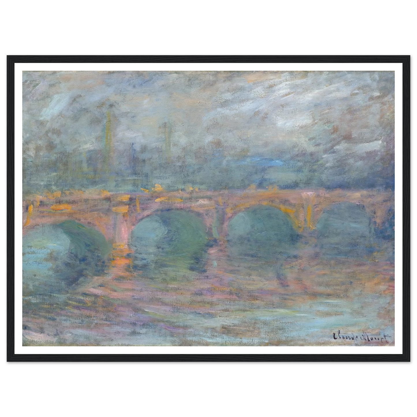 Waterloo Bridge, London at Sunset (1904) Art Print | Claude Monet-Quipham Collections