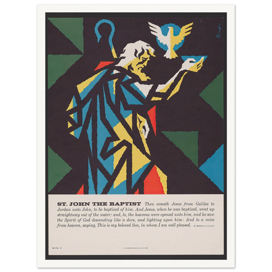 St. John The Baptist (1962) Art Print | Joseph Binder - Framed Poster - 30x40 cm / 12x16″ - Black frame