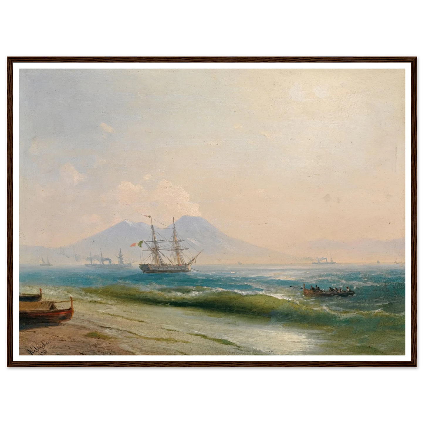 View Of Mount Vesuvius (1878) Art Print | Ivan Konstantinovich Aivazovsky-Quipham Collections