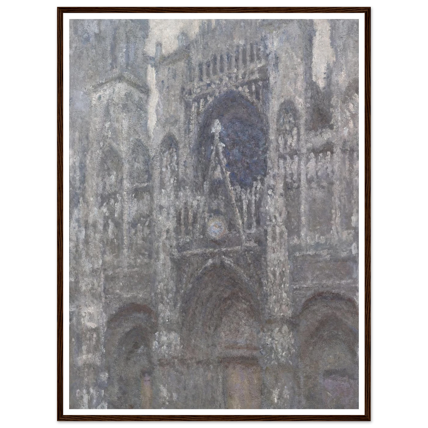 The Cathedral in Rouen. The portal, Grey Weather (1892) Art Print | Claude Monet-Quipham Collections