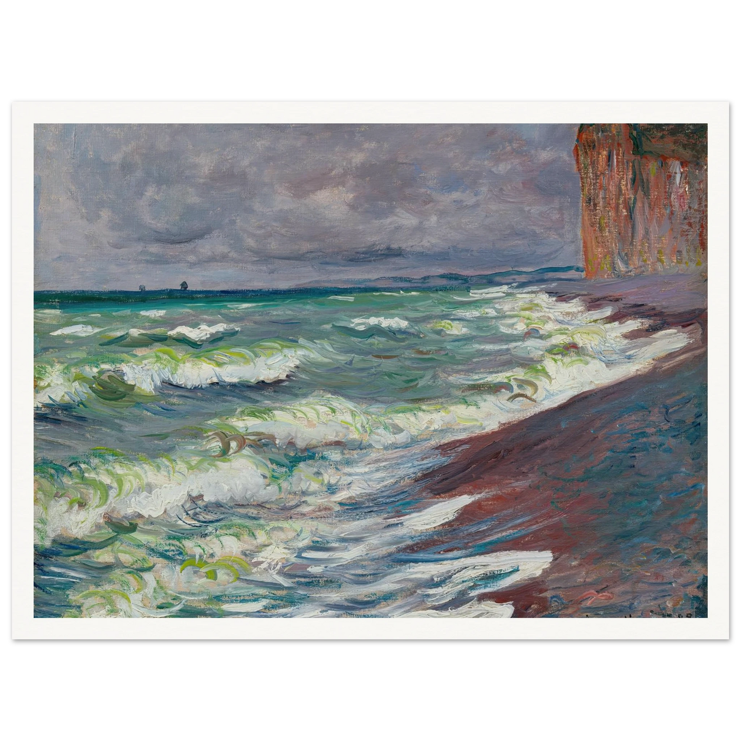 Mer agitée à Pourville (1882) Art Print | Claude Monet-Quipham Collections