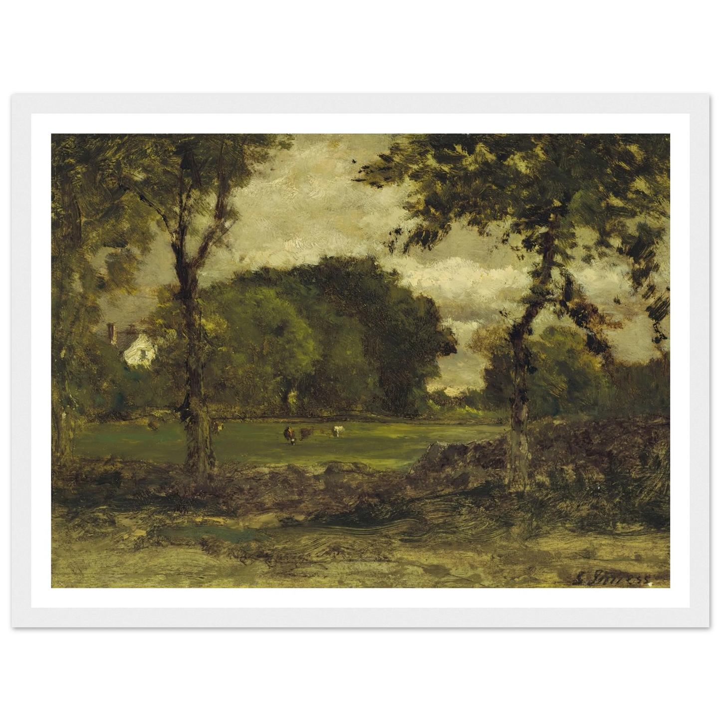 Medfield, Massachusetts (A Medfield Farm) (circa 1866) Art Print | George Inness-Quipham Collections