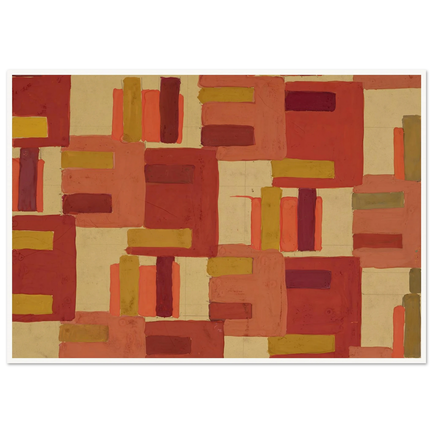 Untitled (Textile design no IV) (circa 1925) Art Print | Frances Hodgkins-Quipham Collections