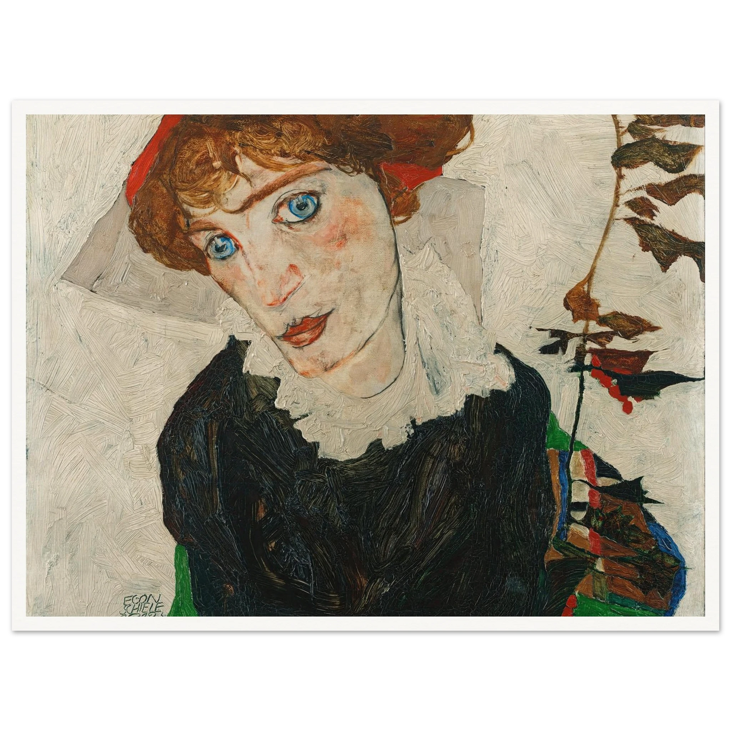 Portrait Of Wally Neuzil (1912) Art Print | Egon Schiele-Quipham Collections